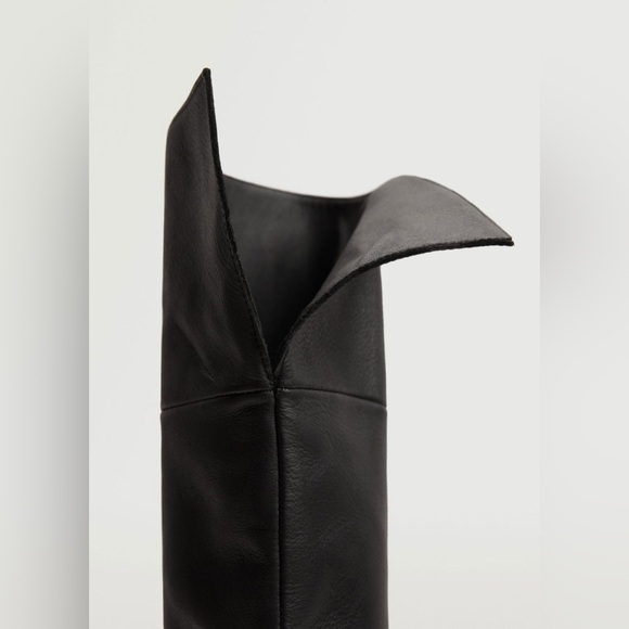 Mango Over the Knee Flat Boots in Black - Picture 7 of 15